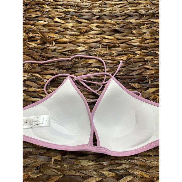 Salt Cove Juniors Women' Molded‎ Push-Up Triangle Dusty Violet Swim Bikini Top L - Picture 3 of 6